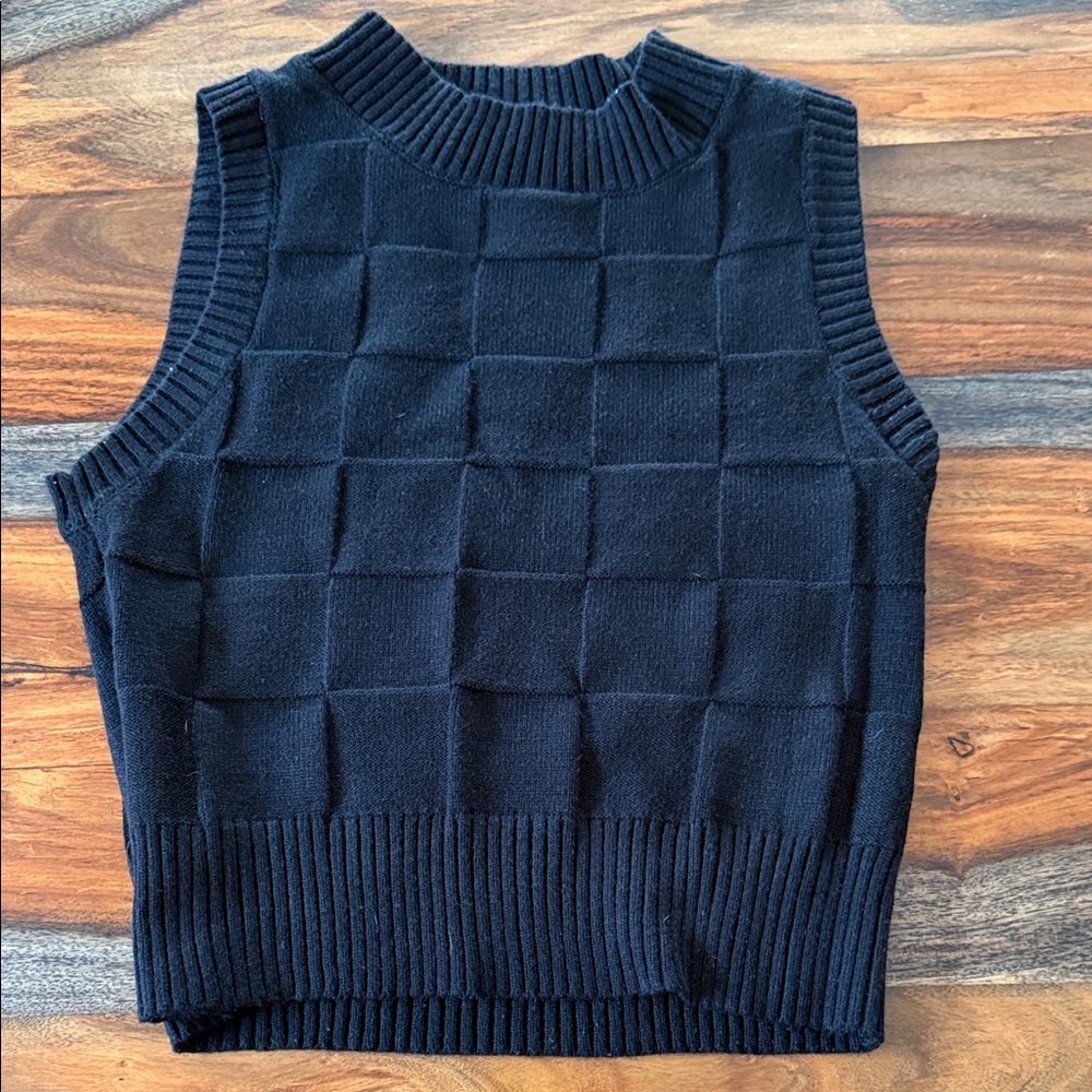 Knit high neck top